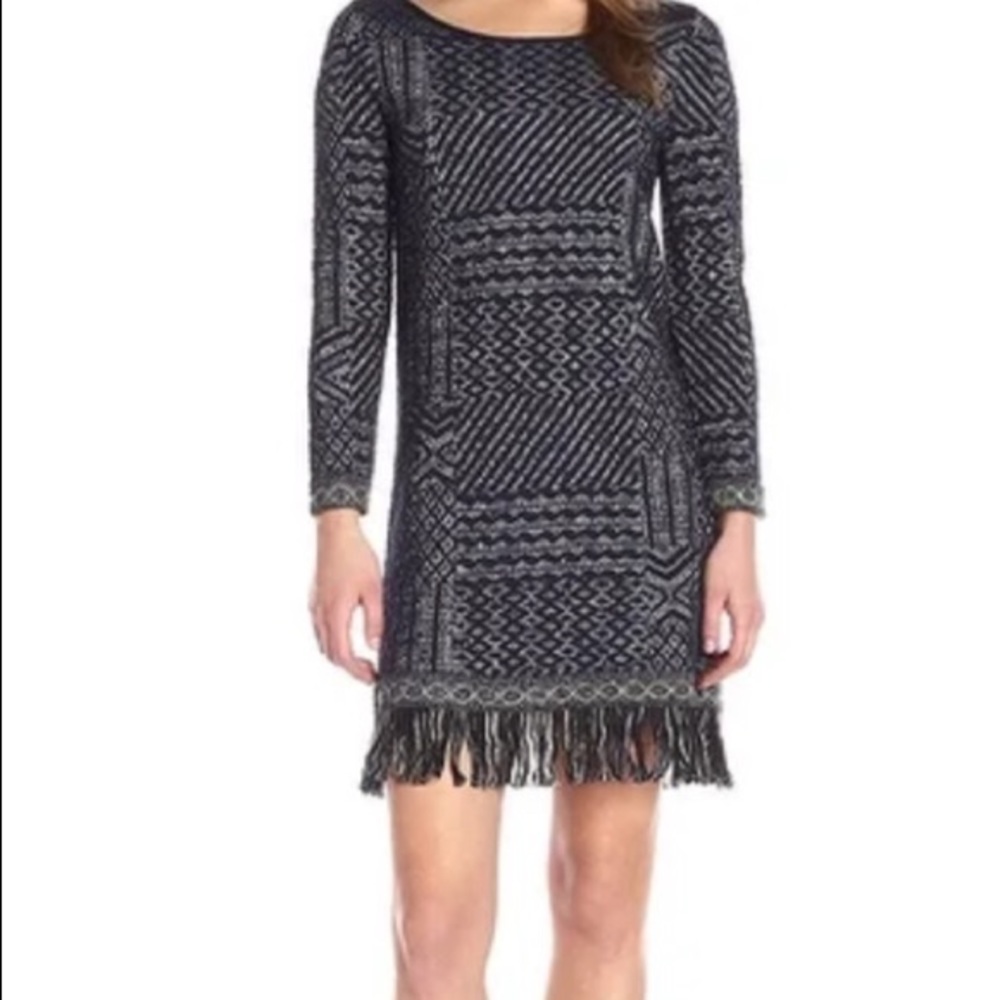 Lucky Brand | Fringe Sweater Dress Navy